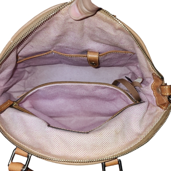 DOONEY AND BOURKE DILLEN SATCHEL LEATHER 2 WAY HANDBAG AND OR CROSSBODY - Picture 4 of 10